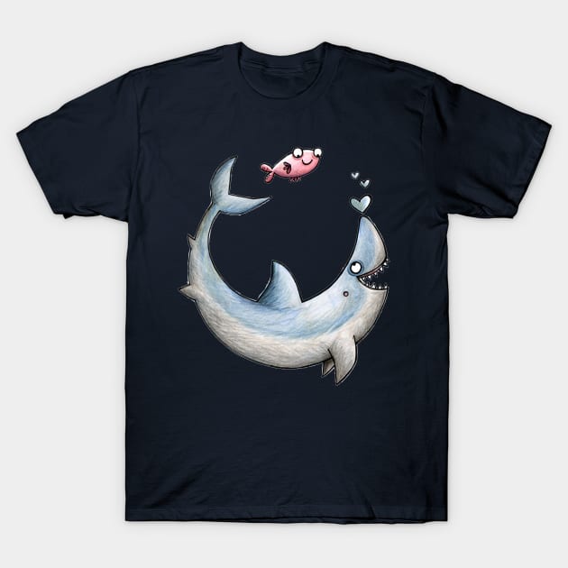 Hai - Shark - Ungewöhnliche Liebe - Unusual Love Affair- T-Shirt by JunieMond